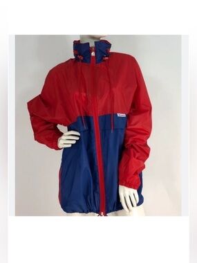 K-Way vintage oversized blue & red windbreaker unisex gorpcore jacket size large
